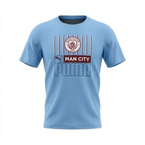 Puma Manchester City Blue Boys T-Shirt Size Medium
